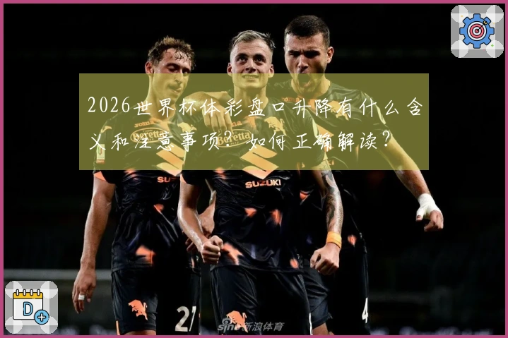 2026世界杯体彩盘口升降有什么含义和注意事项？如何正确解读？