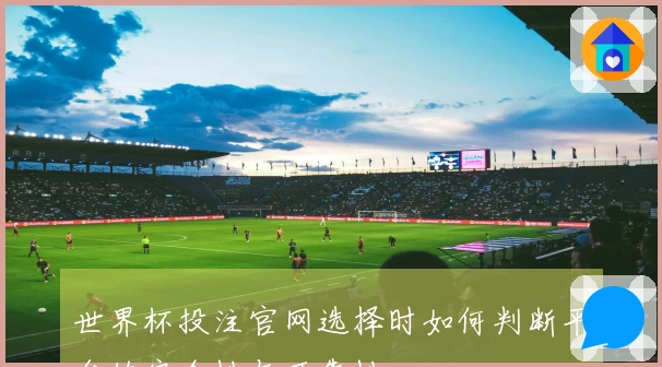 世界杯投注官网选择时如何判断平台的安全性与可靠性